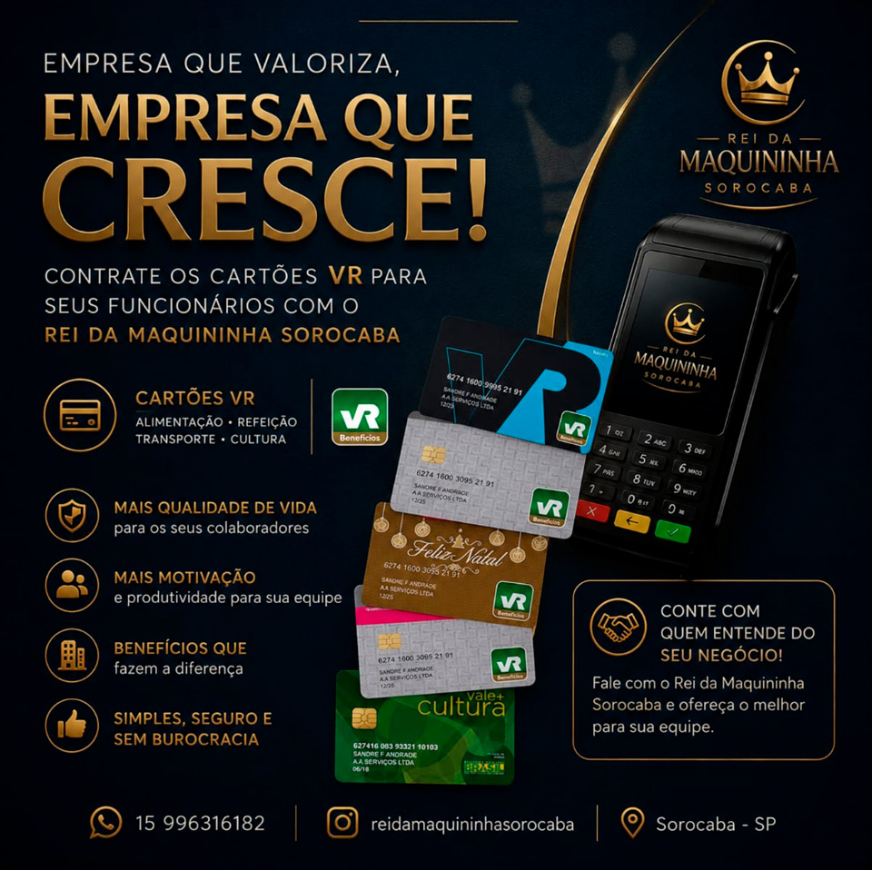 Cartões VR — Alimentação, Refeição, Transporte e Cultura para sua empresa | Rei da Maquininha Sorocaba